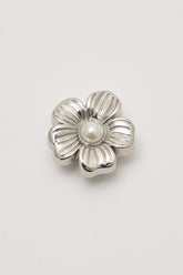 Silver Monochrome Daisy 2 Jibbitz